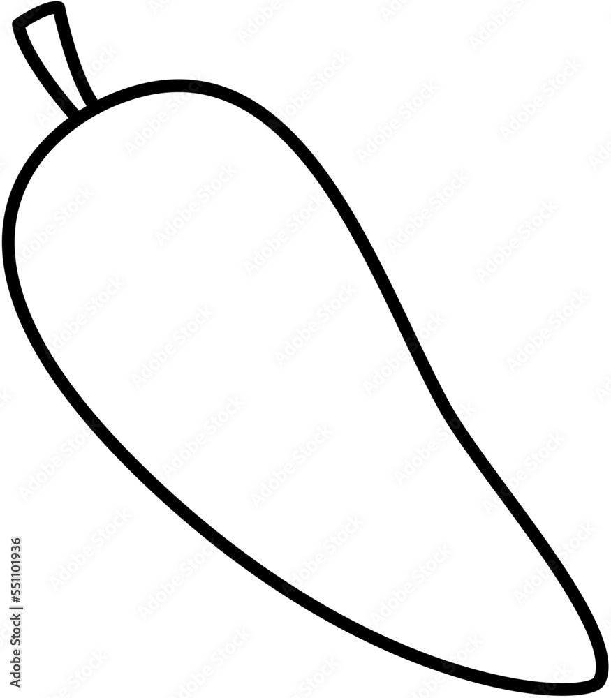 Obraz premium Chili Outline