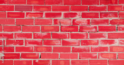 Red brick walls, brick room, interior texture, wall background.
