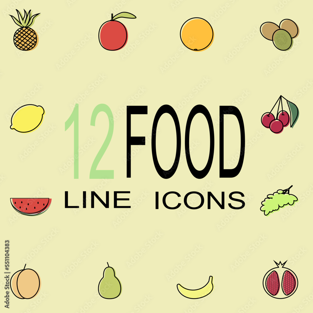 line icons health food