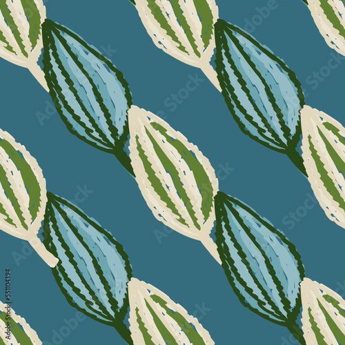 Freehand tropical palm leaves seamless pattern. Hand drawn exotic botanical texture. Sketch jungle leaf seamless wallpaper.