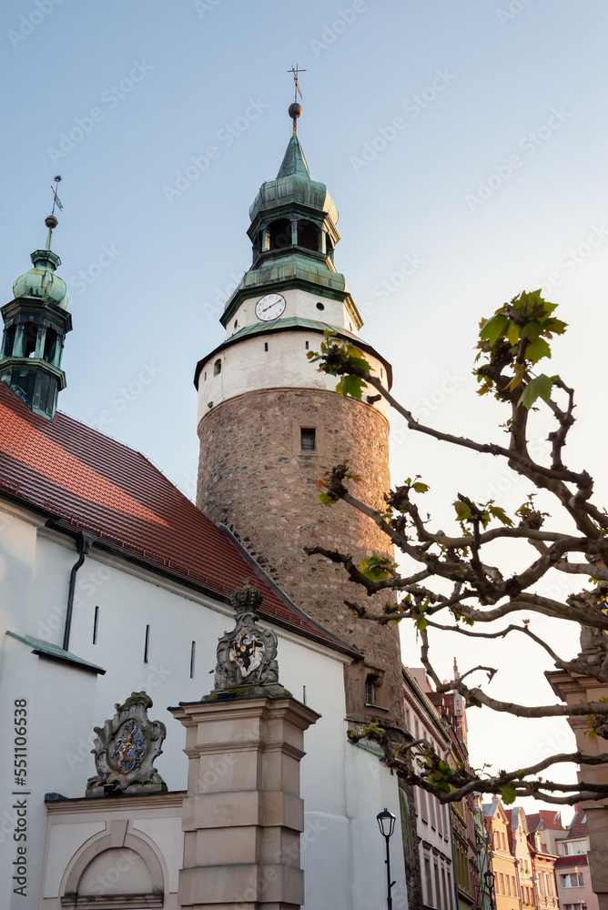 The Wojanowska Tower and Gate and the Chapel of St. Anna in city of Jelenia Gora, Poland