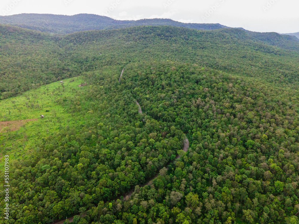Obraz premium Aerial Top View In Cambodia