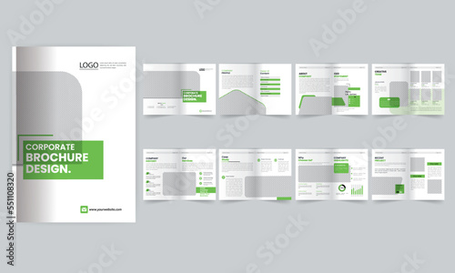  Corporate company profile brochure template design 16 page