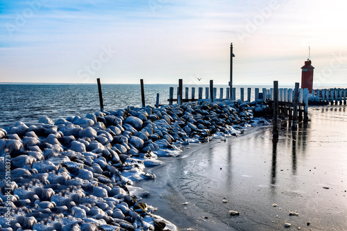 Ice on a Breakwater