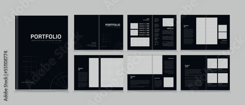 Architecture and interior portfolio layout design, a4 standard size print ready brochure template. 
Architecture portfolio design, a4 size brochure design for interior.

