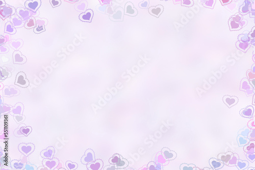 delicate pastel background with hearts for valentine's day