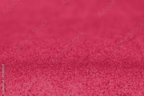Trendy Viva Magenta Color of the Year 2023. Abstract Red Glitter Blurred Festive Texture. greeting card template