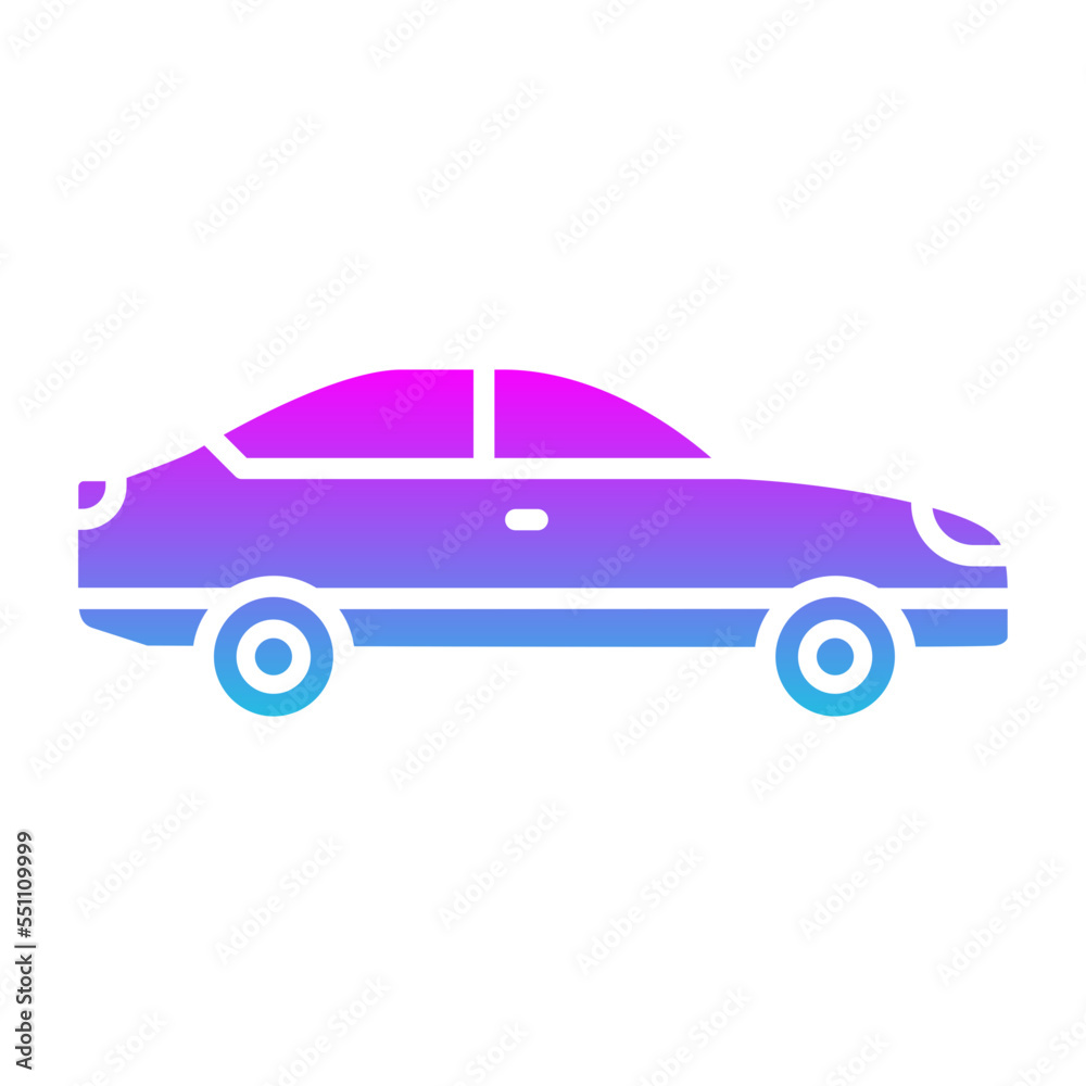 Car Glyph Gradient Icon Car Glyph Gradient Icon