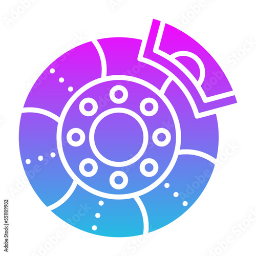 Brake Glyph Gradient Icon