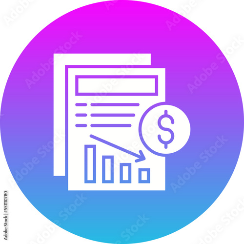 Loss Gradient Circle Glyph Inverted Icon