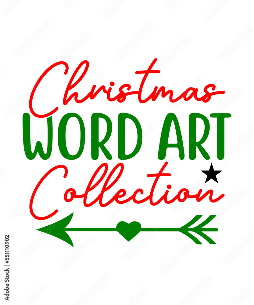 Christmas Word Art Collection SVG