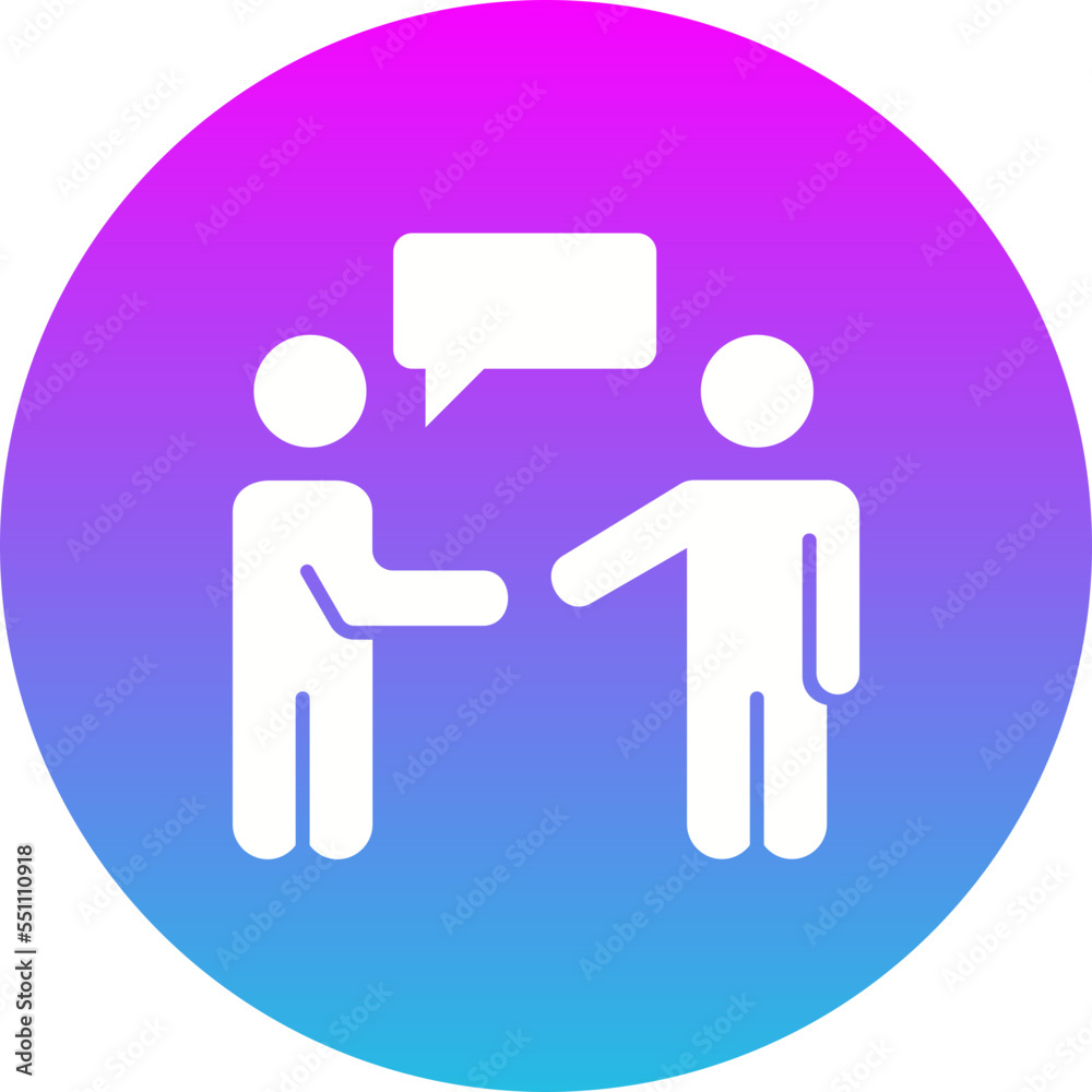 Negotiation Gradient Circle Glyph Inverted Icon Negotiation Gradient Circle Glyph Inverted Icon
