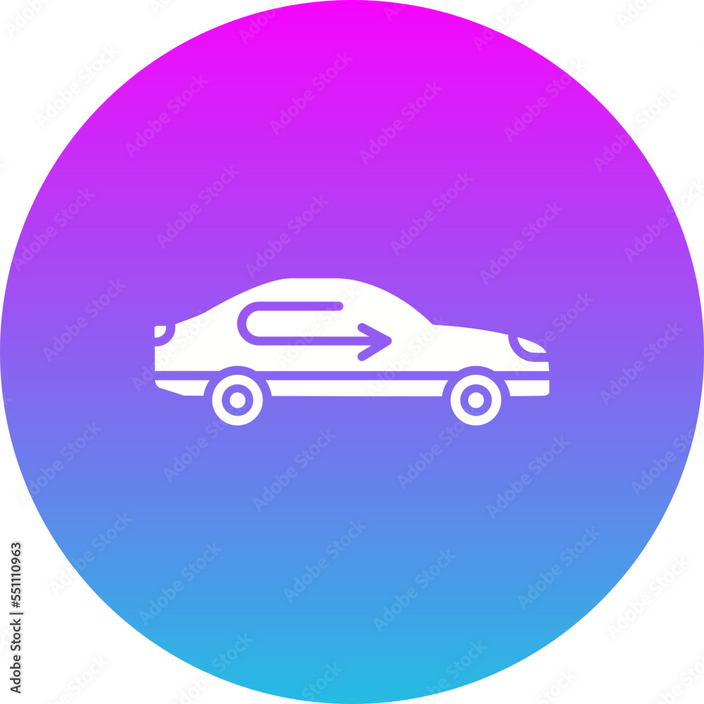 Recirculated Gradient Circle Glyph Inverted Icon