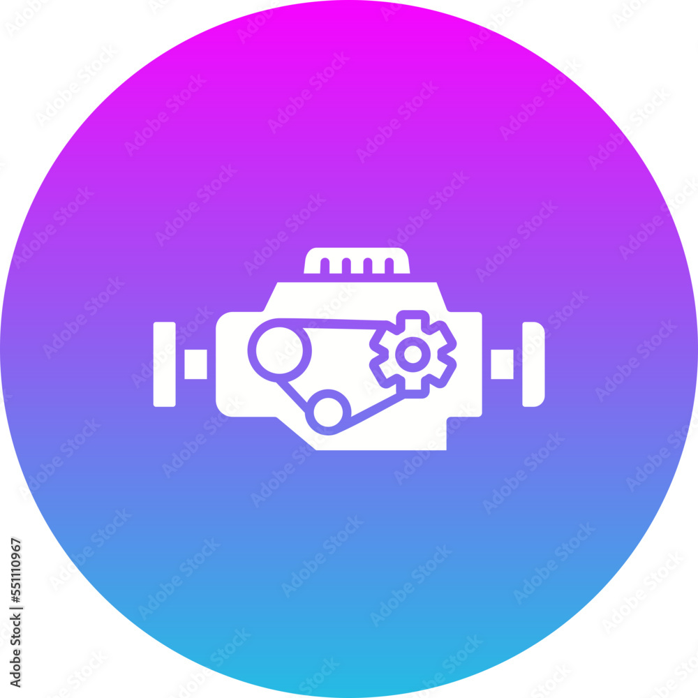 Engine Gradient Circle Glyph Inverted Icon Engine Gradient Circle Glyph Inverted Icon