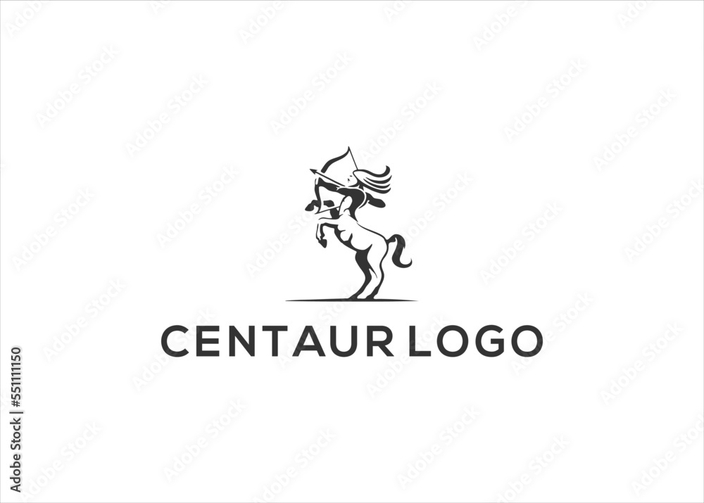 Centaur Logo Horse Archer Logo Vector Design