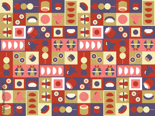 Wallpaper Mural chinese new year asian food latin american pattern background seamless ornament menu japanese china Torontodigital.ca