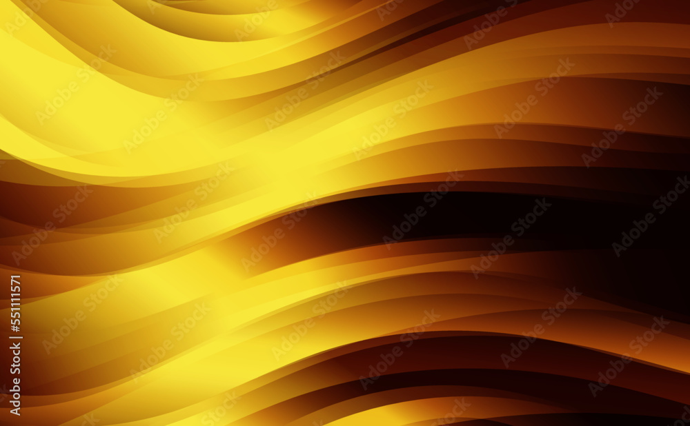 Abstract wavy gold background
