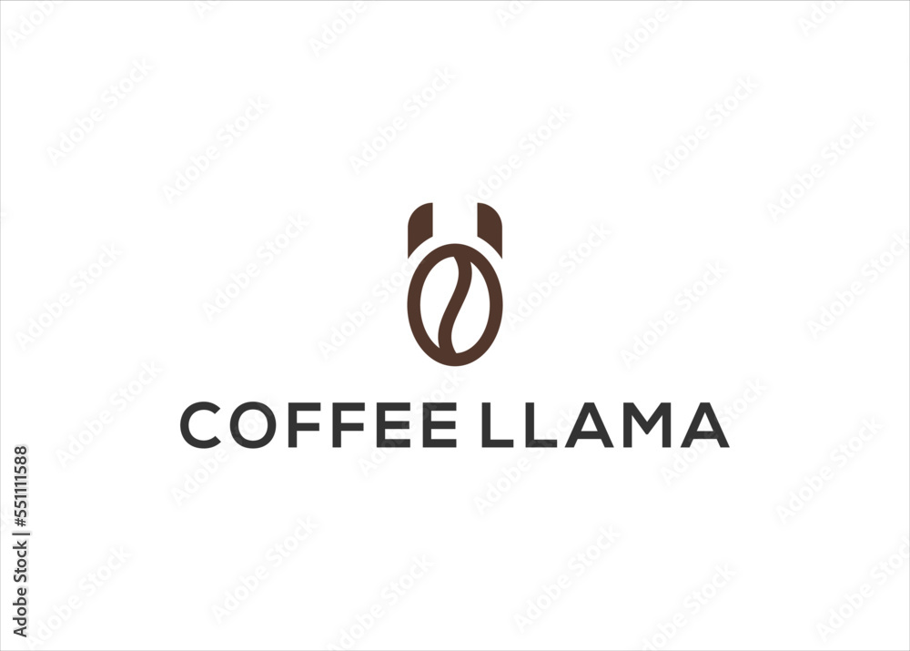 coffee llama or alpaca logo design vector coffee llama or alpaca logo design vector
