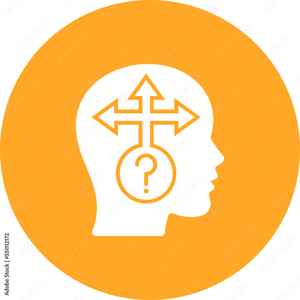 Decision Making Multicolor Circle Glyph Inverted Icon Decision Making Multicolor Circle Glyph Inverted Icon