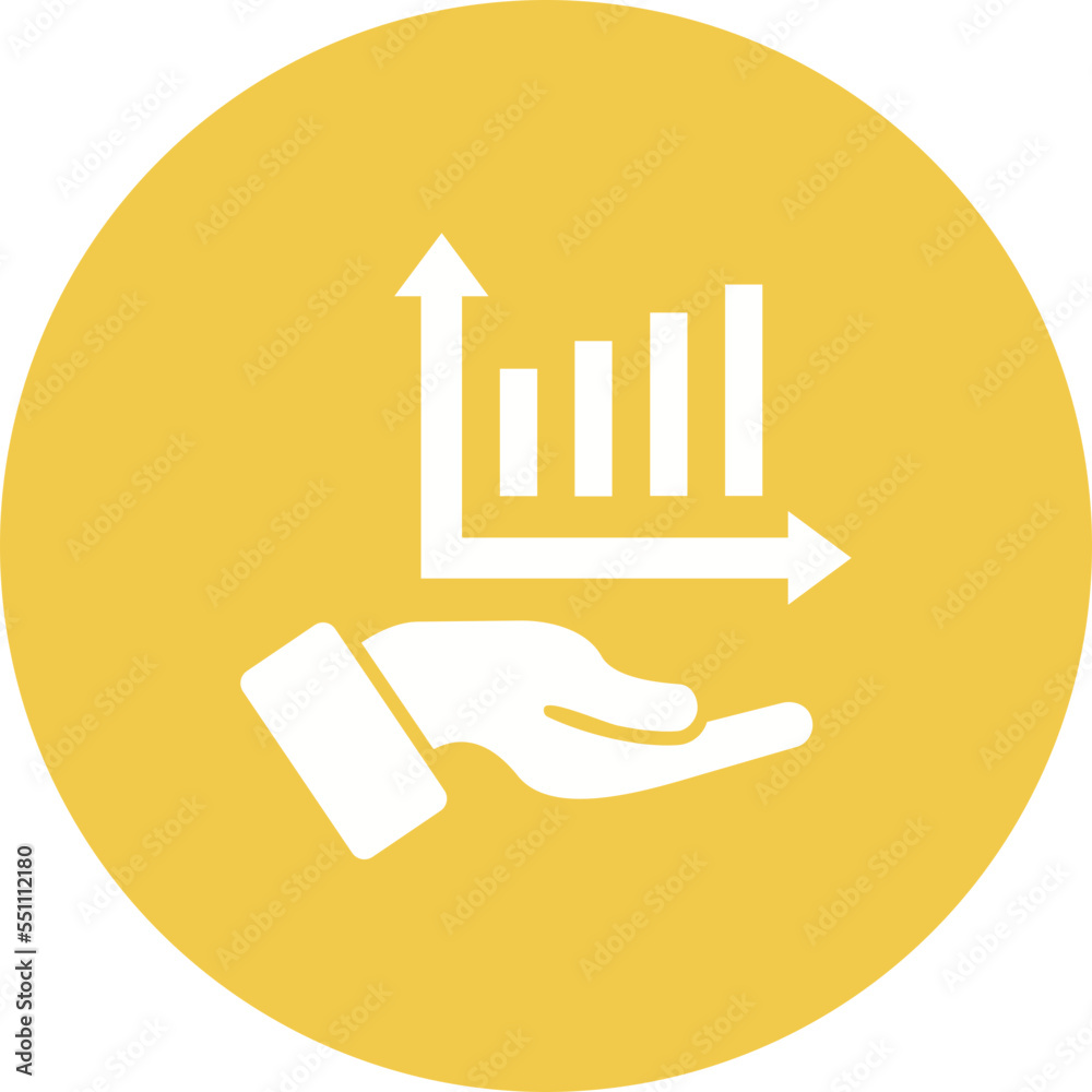 Growth Multicolor Circle Glyph Inverted Icon Growth Multicolor Circle Glyph Inverted Icon
