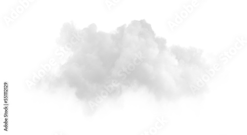 Soft white fluffy clouds shape floating special effect 3d rendering png file