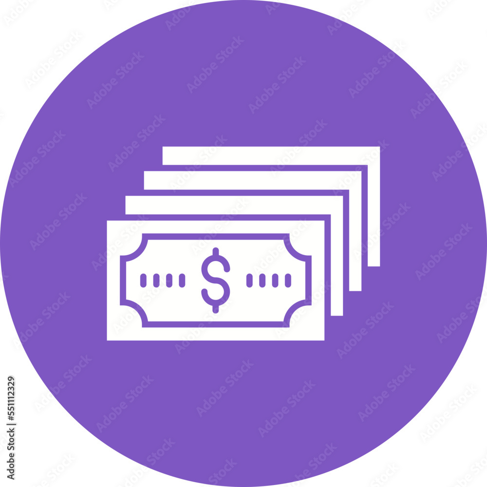 Cash Multicolor Circle Glyph Inverted Icon Cash Multicolor Circle Glyph Inverted Icon