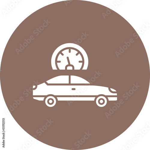 Cruise Control Multicolor Circle Glyph Inverted Icon