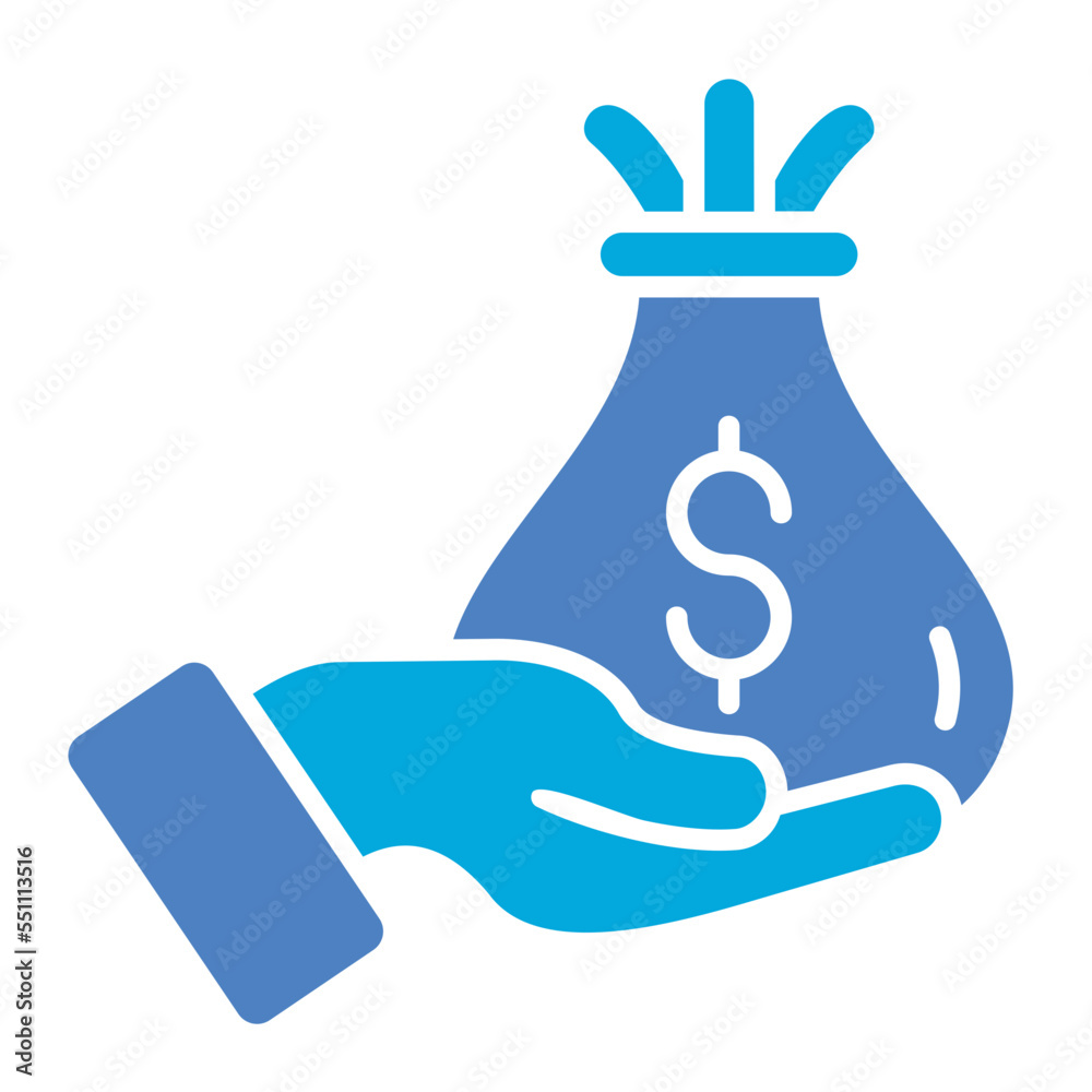 Investment Glyph Two Color Icon Investment Glyph Two Color Icon