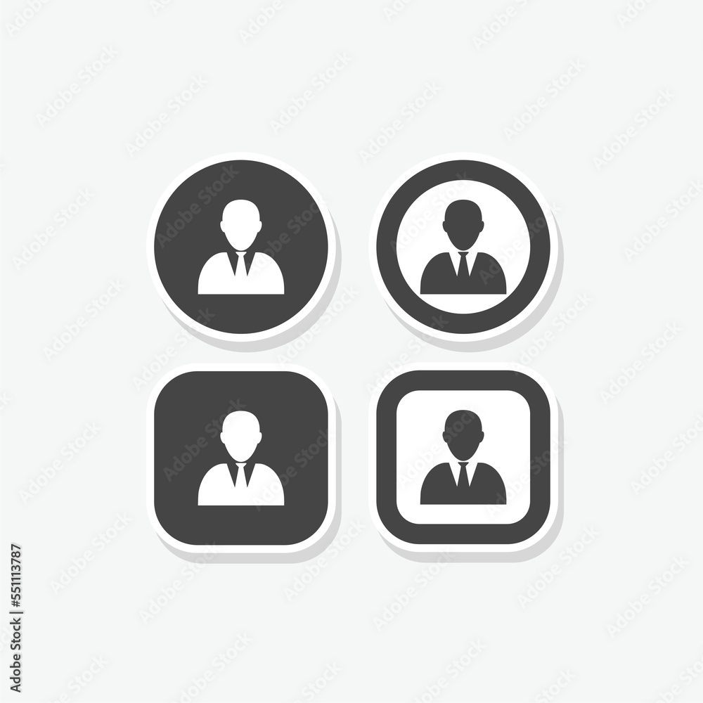 User profile login or access authentication icon sticker User profile login or access authentication icon sticker