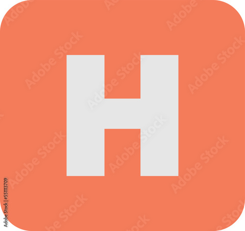 hospital symbol illustration in minimal style