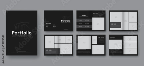 Architecture and interior portfolio layout design, a4 standard size print ready brochure template. 
Architecture portfolio design, a4 size brochure design for interior.

 photo
