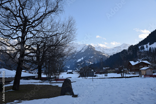 Vallée de Lenk en hiver. Suisse