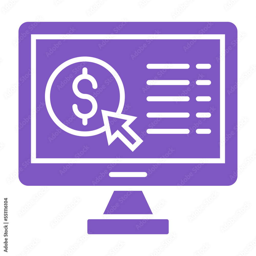 Pay Per Click Multicolor Glyph Icon Pay Per Click Multicolor Glyph Icon