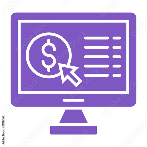 Pay Per Click Multicolor Glyph Icon