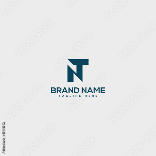 Alphabet TN, NT, T, N letter logo design template vector illustration.