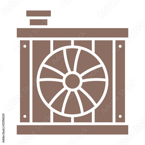 Car Radiator Multicolor Glyph Icon