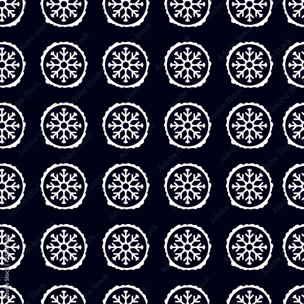 Seamless background with snowflakes on a dark background. Vector illustration. Suitable for greeting cards, wrapping paper. Merry Christmas, Happy New Year. Seamless winter pattern. Seamless background with snowflakes on a dark background. Vector illustration. Suitable for greeting cards, wrapping paper. Merry Christmas, Happy New Year. Seamless winter pattern.