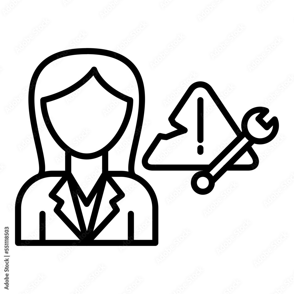 Obraz premium Fixer Female Icon Style