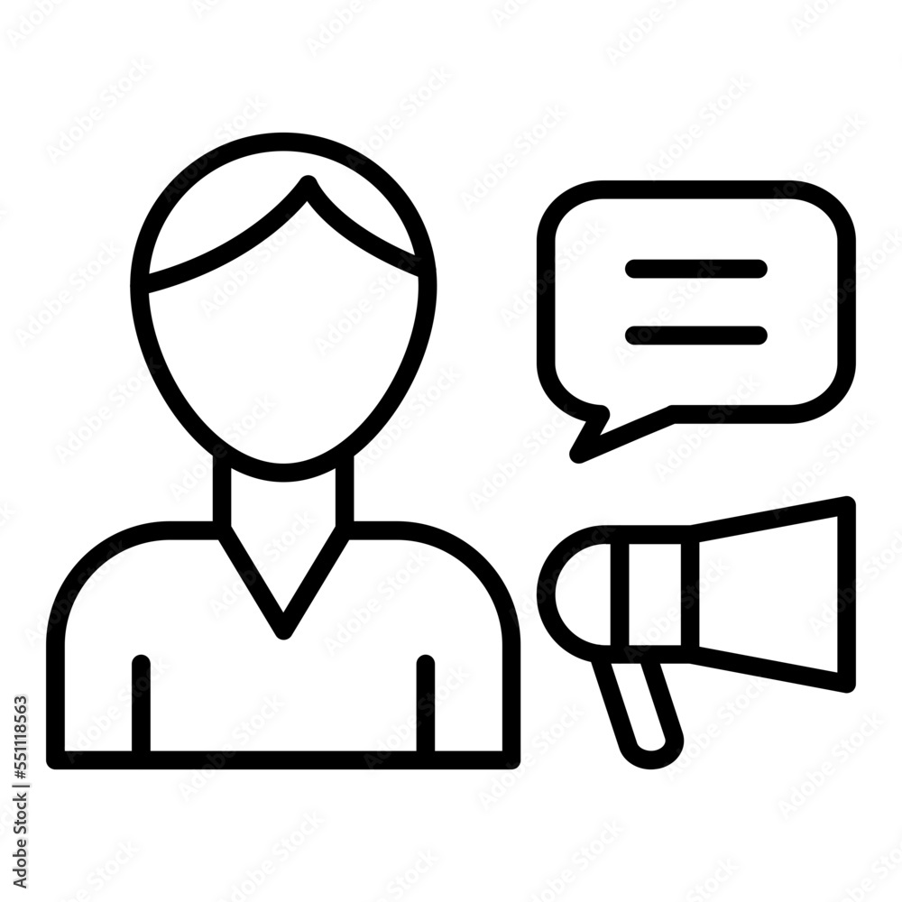 PR Specialist Male Icon Style PR Specialist Male Icon Style