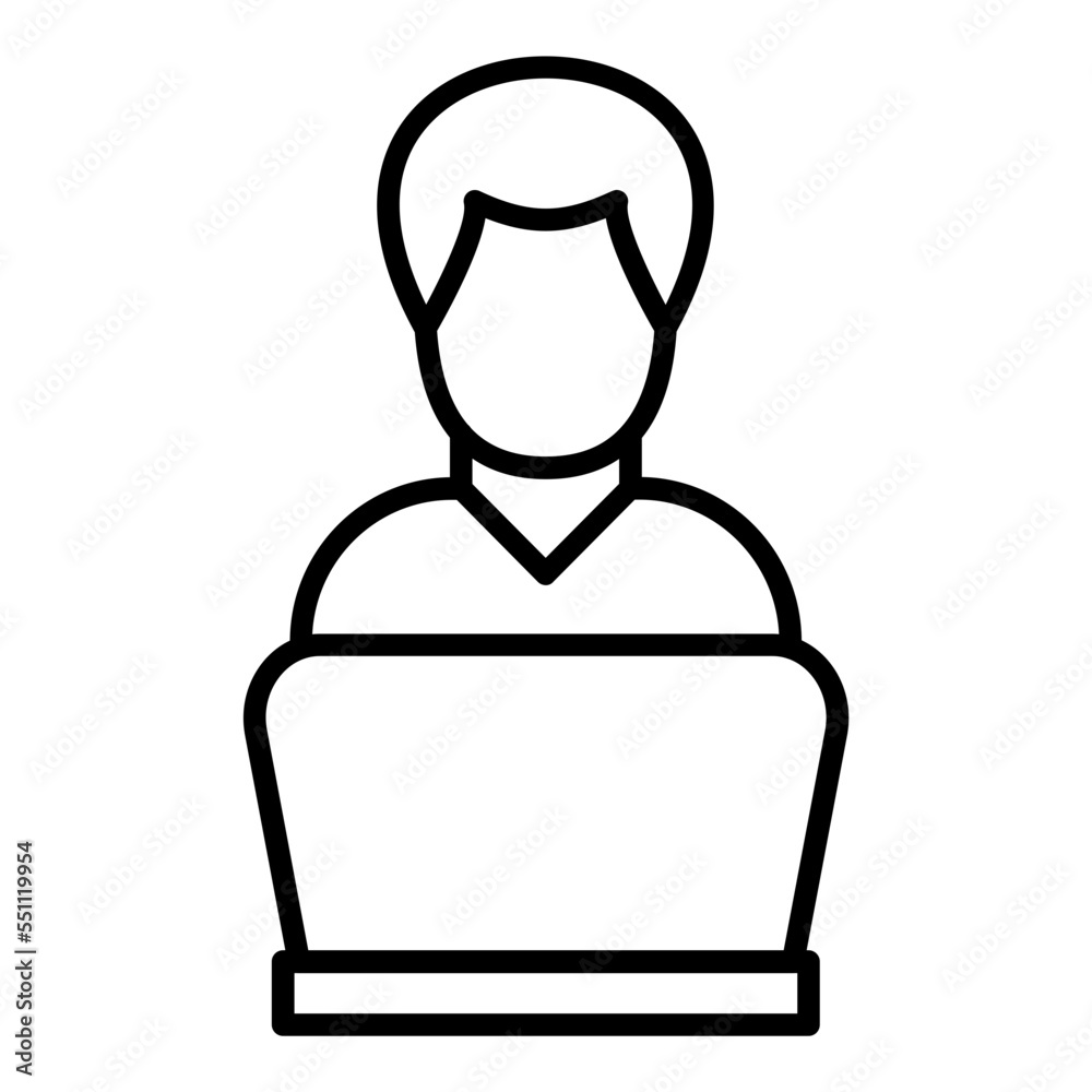 Clerk Male Icon Style Clerk Male Icon Style