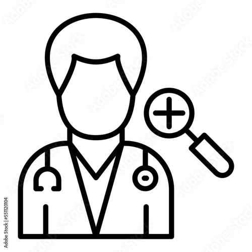 Dermatologist Male Icon Style
