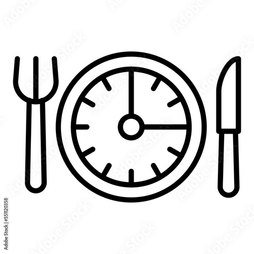 Intermittent Fasting Icon Style