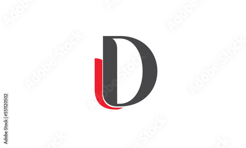 Initials Alphabet letters Monogram logo UD,DU, U and D