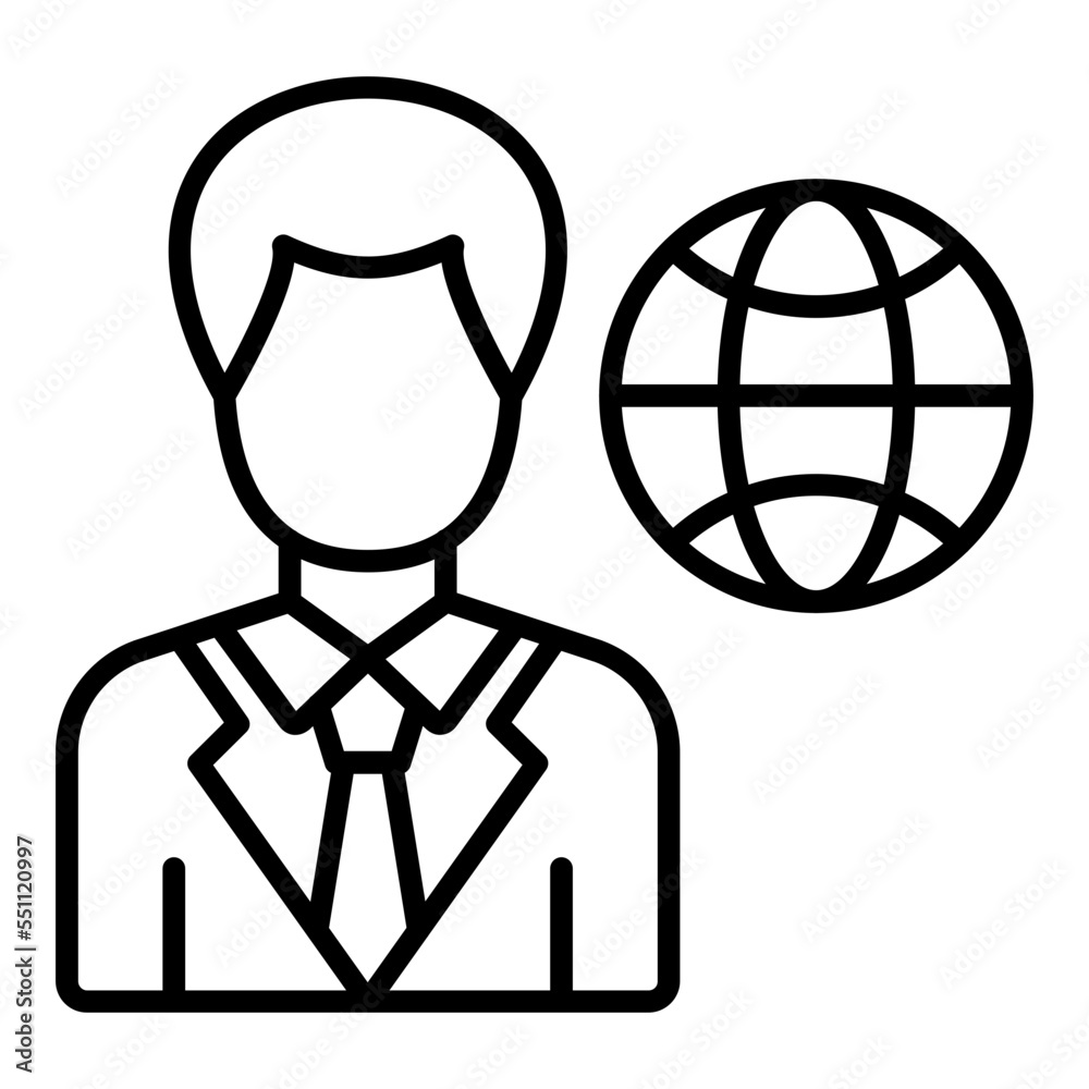Network Specialist Male Icon Style Network Specialist Male Icon Style