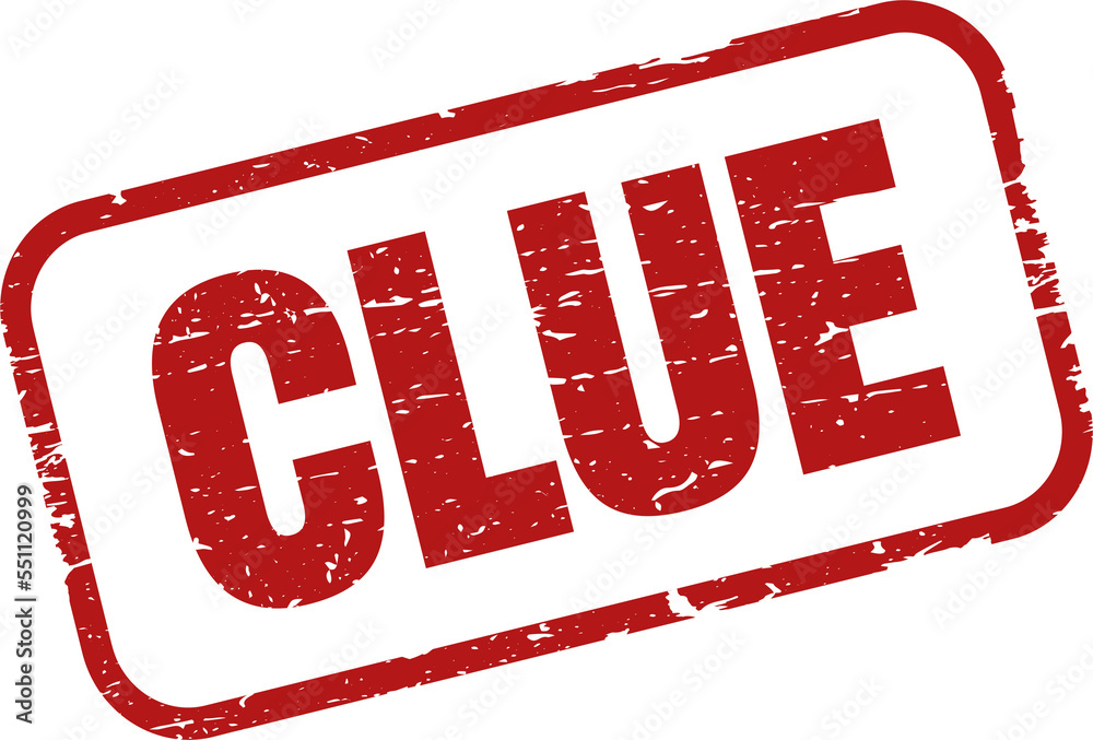 Clue grunge rubber stamp Vintage old red color texture frame Clue Clue grunge rubber stamp Vintage old red color texture frame Clue