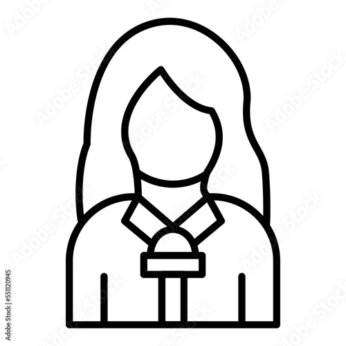 Journalist Female Icon Style