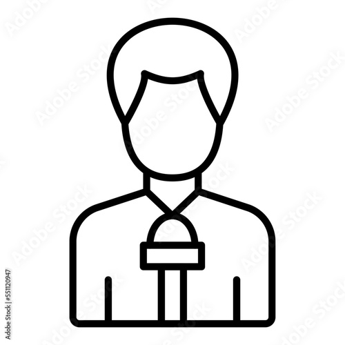 Journalist Male Icon Style