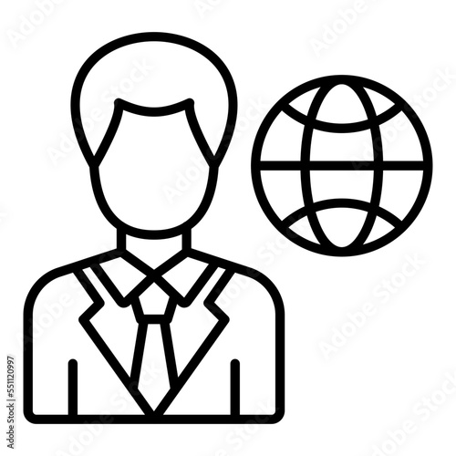 Network Specialist Male Icon Style
