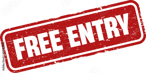 Foto Free entry grunge rubber stamp