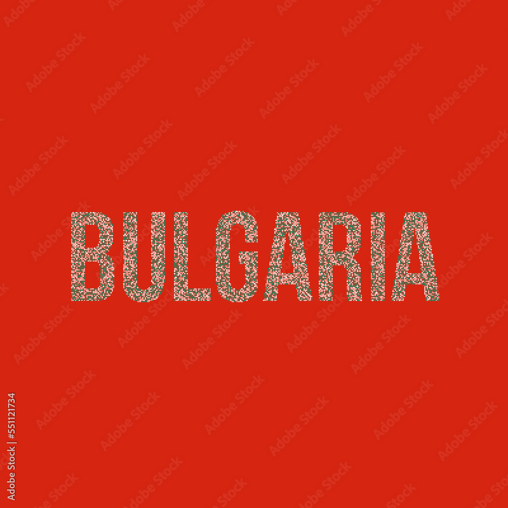 Bulgaria Silhouette Pixelated pattern map illustration